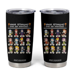 Greek Mythology Tumbler Cup Gods And Goddesses TS09 Black Print Your Wear