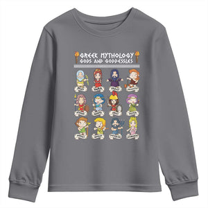 Greek Mythology Youth Sweatshirt Gods And Goddesses TS09 Charcoal Print Your Wear
