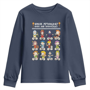 Greek Mythology Youth Sweatshirt Gods And Goddesses TS09 Navy Print Your Wear