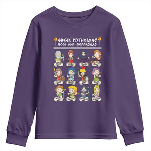 Greek Mythology Youth Sweatshirt Gods And Goddesses TS09 Purple Print Your Wear