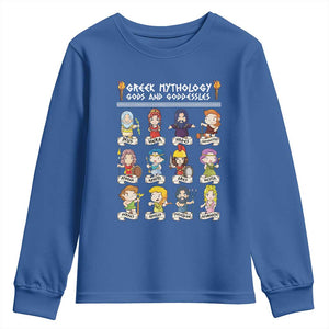 Greek Mythology Youth Sweatshirt Gods And Goddesses TS09 Royal Blue Print Your Wear