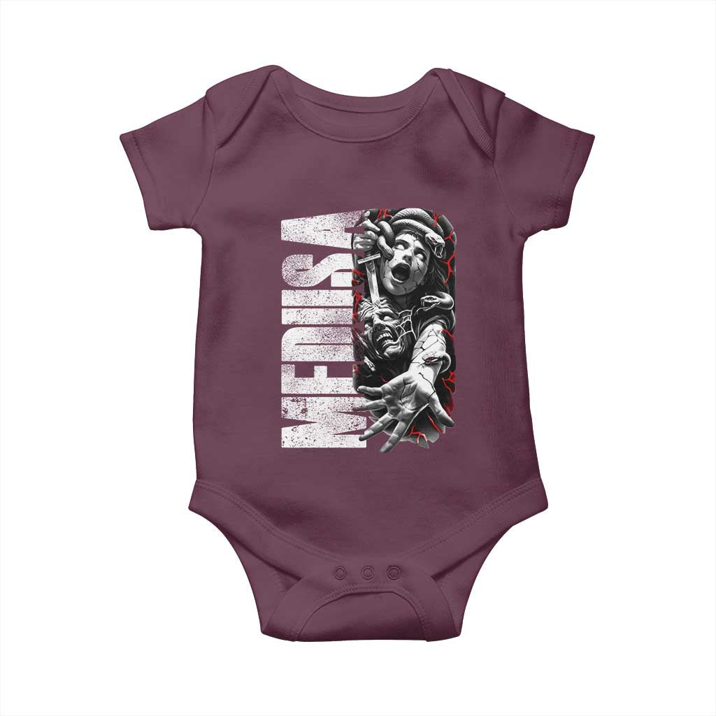 Greek Mythology Medusa Baby Onesie TS09 Maroon Print Your Wear