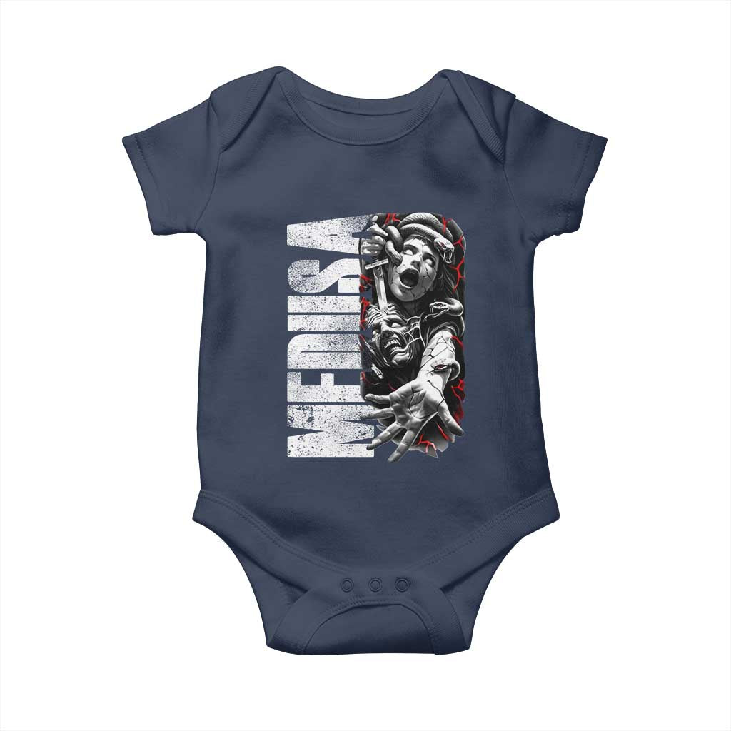 Greek Mythology Medusa Baby Onesie TS09 Navy Print Your Wear