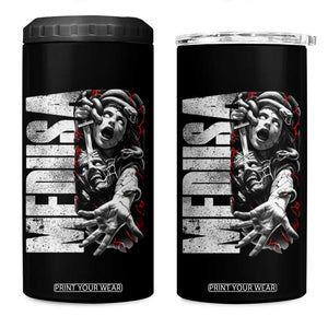 Greek Mythology Medusa 4 in 1 Can Cooler Tumbler TS09 One Size: 16 oz Black Print Your Wear