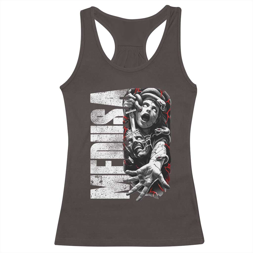 Greek Mythology Medusa Racerback Tank Top TS09 Dark Chocolate Print Your Wear