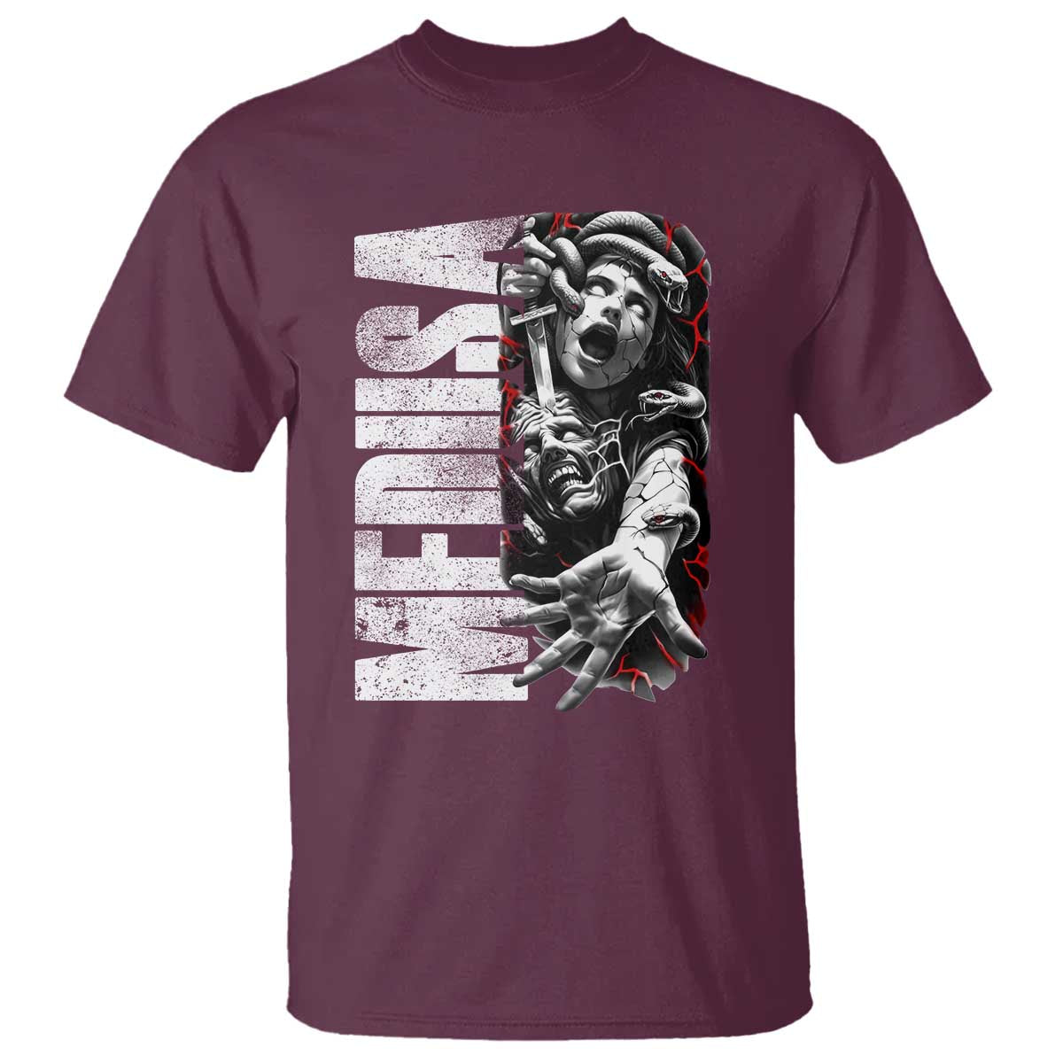 Greek Mythology Medusa T Shirt TS09 Maroon Print Your Wear
