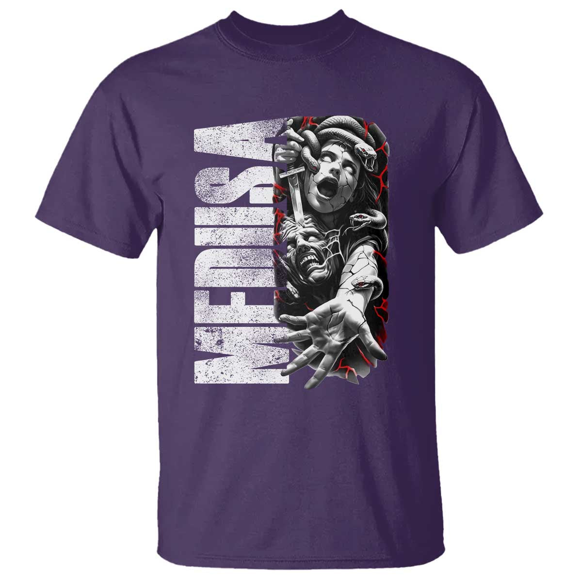 Greek Mythology Medusa T Shirt TS09 Purple Print Your Wear