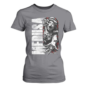 Greek Mythology Medusa T Shirt For Women TS09 Charcoal Print Your Wear