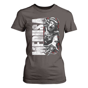 Greek Mythology Medusa T Shirt For Women TS09 Dark Chocolate Print Your Wear