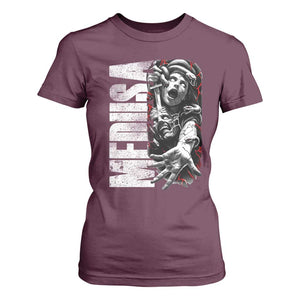 Greek Mythology Medusa T Shirt For Women TS09 Maroon Print Your Wear