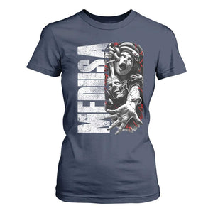 Greek Mythology Medusa T Shirt For Women TS09 Navy Print Your Wear