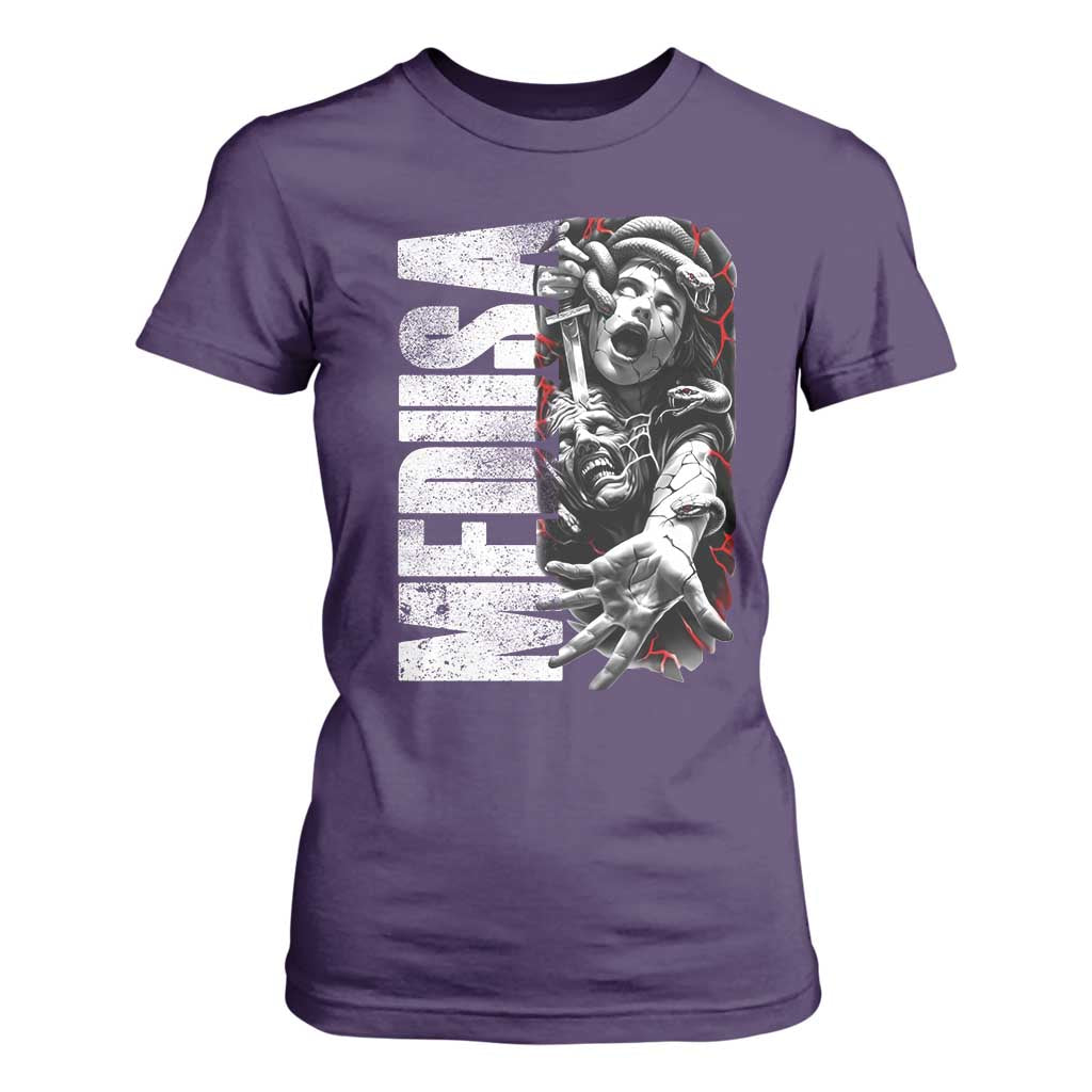 Greek Mythology Medusa T Shirt For Women TS09 Purple Print Your Wear