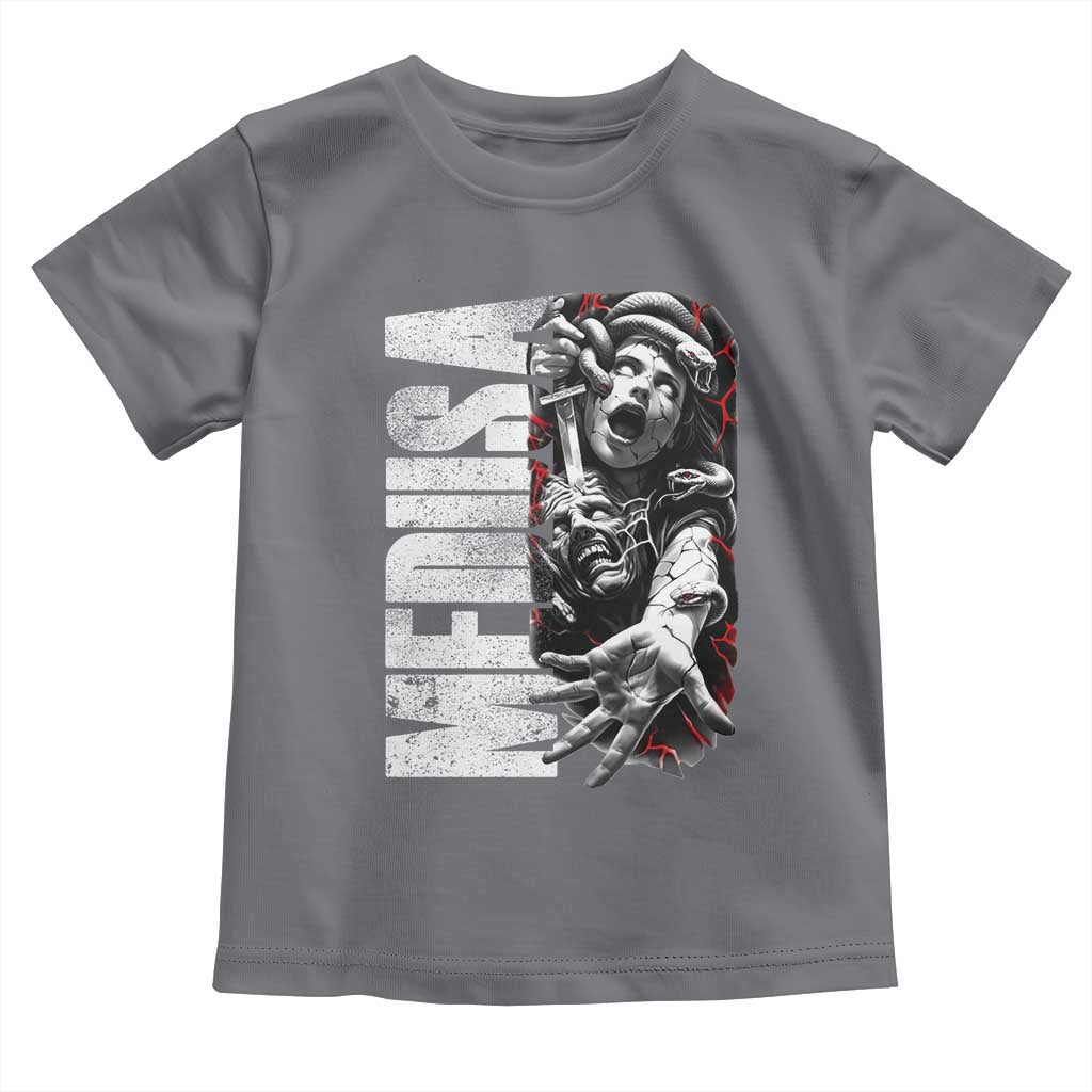 Greek Mythology Medusa Toddler T Shirt TS09 Charcoal Print Your Wear