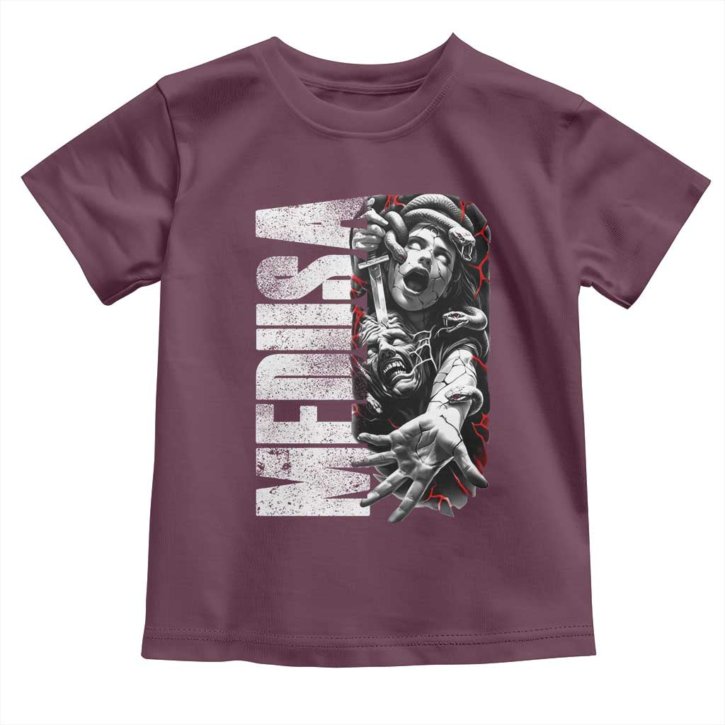 Greek Mythology Medusa Toddler T Shirt TS09 Maroon Print Your Wear