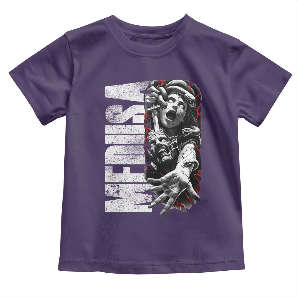 Greek Mythology Medusa Toddler T Shirt TS09 Purple Print Your Wear