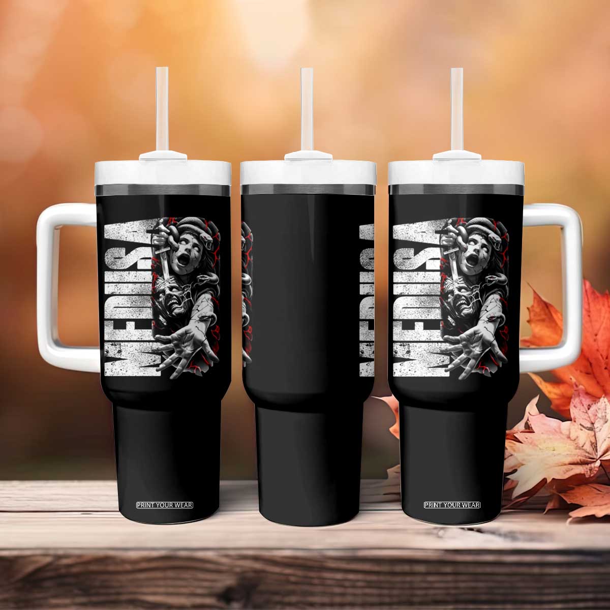 Greek Mythology Medusa Tumbler With Handle TS09 Print Your Wear