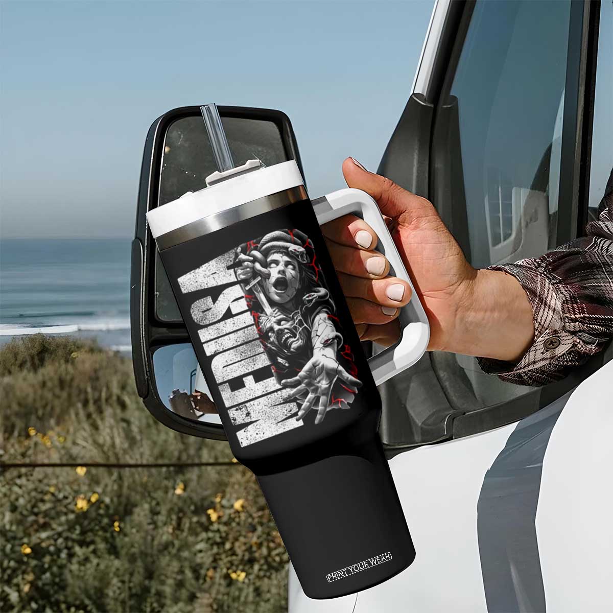 Greek Mythology Medusa Tumbler With Handle TS09 Print Your Wear
