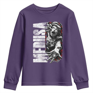 Greek Mythology Medusa Youth Sweatshirt TS09 Purple Print Your Wear