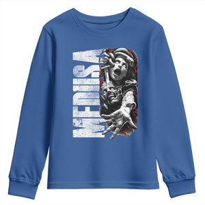 Greek Mythology Medusa Youth Sweatshirt TS09 Royal Blue Print Your Wear