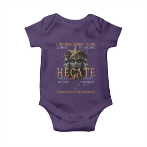 Greek Mythology Hecate Triple Goddess Baby Onesie Goddess World Tour Persephone Artemis TS09 Purple Print Your Wear