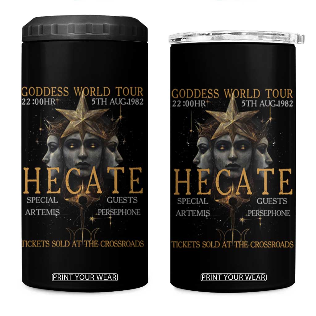 Greek Mythology Hecate Triple Goddess 4 in 1 Can Cooler Tumbler Goddess World Tour Persephone Artemis TS09 One Size: 16 oz Black Print Your Wear