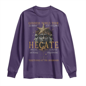 Greek Mythology Hecate Triple Goddess Long Sleeve Shirt Goddess World Tour Persephone Artemis TS09 Purple Print Your Wear