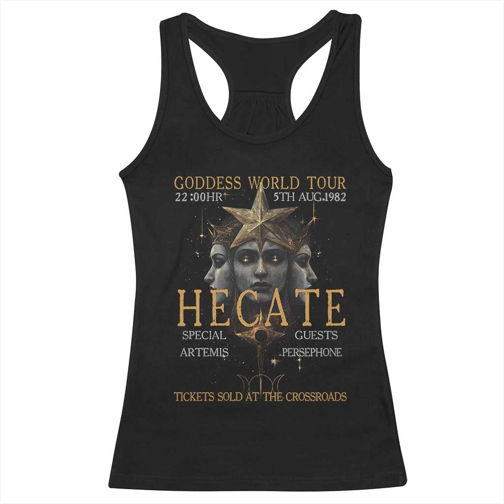 Greek Mythology Hecate Triple Goddess Racerback Tank Top Goddess World Tour Persephone Artemis TS09 Black Print Your Wear