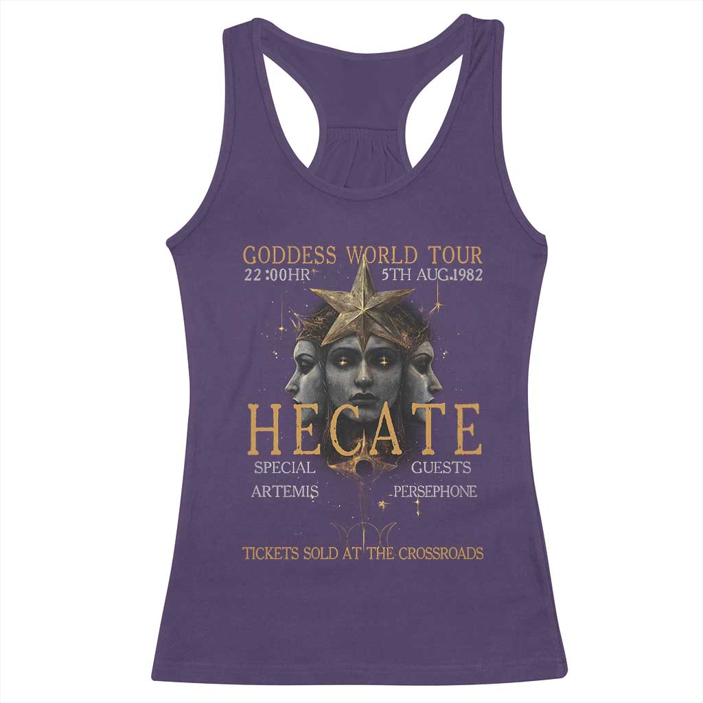 Greek Mythology Hecate Triple Goddess Racerback Tank Top Goddess World Tour Persephone Artemis TS09 Purple Print Your Wear