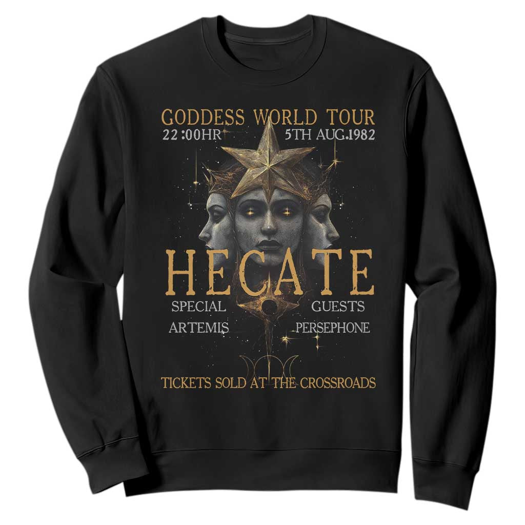 Greek Mythology Hecate Triple Goddess Sweatshirt Goddess World Tour Persephone Artemis TS09 Black Print Your Wear