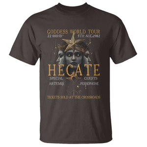 Greek Mythology Hecate Triple Goddess T Shirt Goddess World Tour Persephone Artemis TS09 Dark Chocolate Print Your Wear