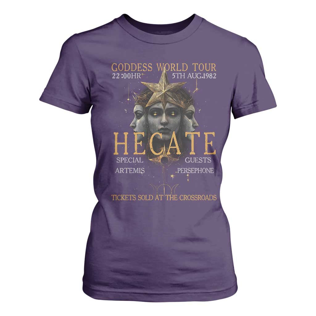 Greek Mythology Hecate Triple Goddess T Shirt For Women Goddess World Tour Persephone Artemis TS09 Purple Print Your Wear