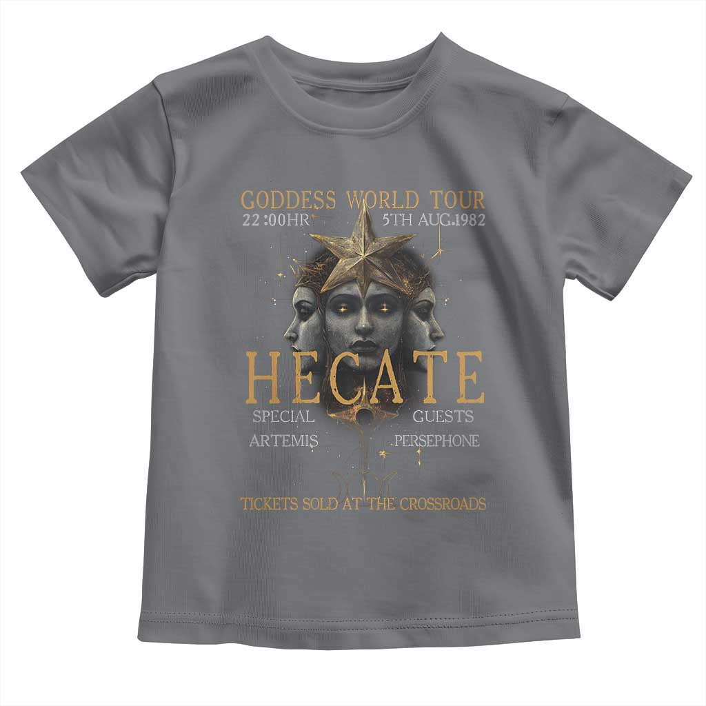 Greek Mythology Hecate Triple Goddess Toddler T Shirt Goddess World Tour Persephone Artemis TS09 Charcoal Print Your Wear