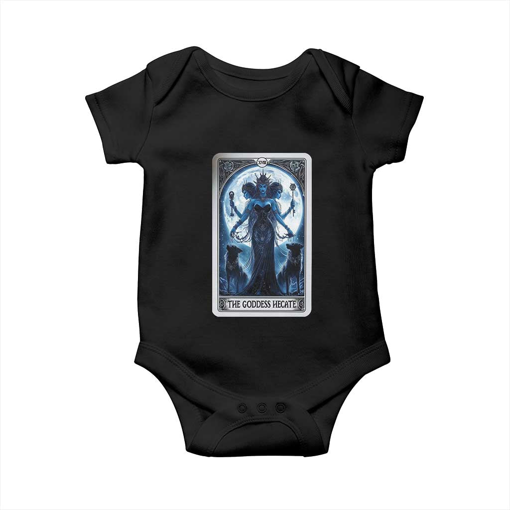 Greek Mythology Hecate Triple Goddess Baby Onesie Moon Pagan Gothic Witch TS09 Black Print Your Wear