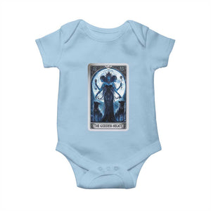 Greek Mythology Hecate Triple Goddess Baby Onesie Moon Pagan Gothic Witch TS09 Light Blue Print Your Wear