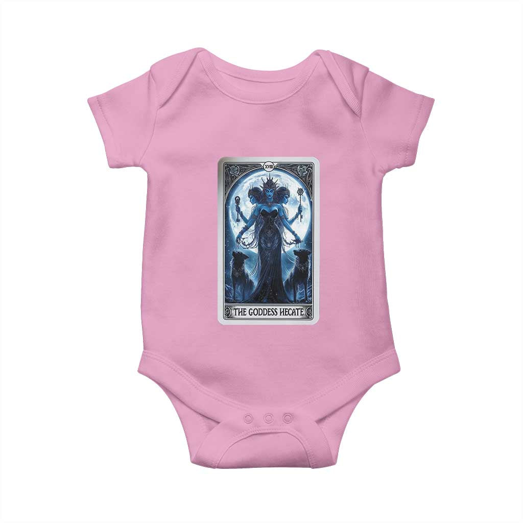 Greek Mythology Hecate Triple Goddess Baby Onesie Moon Pagan Gothic Witch TS09 Light Pink Print Your Wear