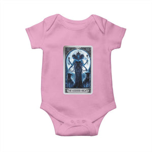 Greek Mythology Hecate Triple Goddess Baby Onesie Moon Pagan Gothic Witch TS09 Light Pink Print Your Wear