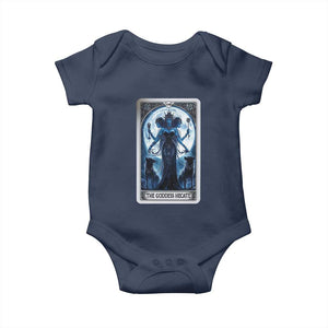 Greek Mythology Hecate Triple Goddess Baby Onesie Moon Pagan Gothic Witch TS09 Navy Print Your Wear