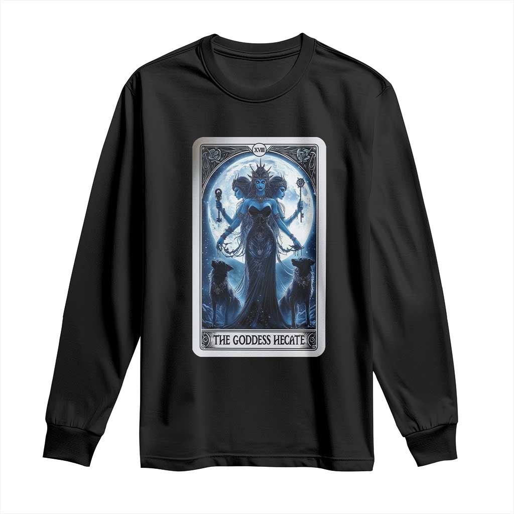 Greek Mythology Hecate Triple Goddess Long Sleeve Shirt Moon Pagan Gothic Witch TS09 Black Print Your Wear