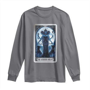 Greek Mythology Hecate Triple Goddess Long Sleeve Shirt Moon Pagan Gothic Witch TS09 Charcoal Print Your Wear