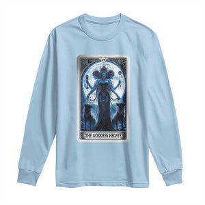 Greek Mythology Hecate Triple Goddess Long Sleeve Shirt Moon Pagan Gothic Witch TS09 Light Blue Print Your Wear