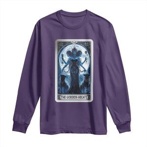 Greek Mythology Hecate Triple Goddess Long Sleeve Shirt Moon Pagan Gothic Witch TS09 Purple Print Your Wear