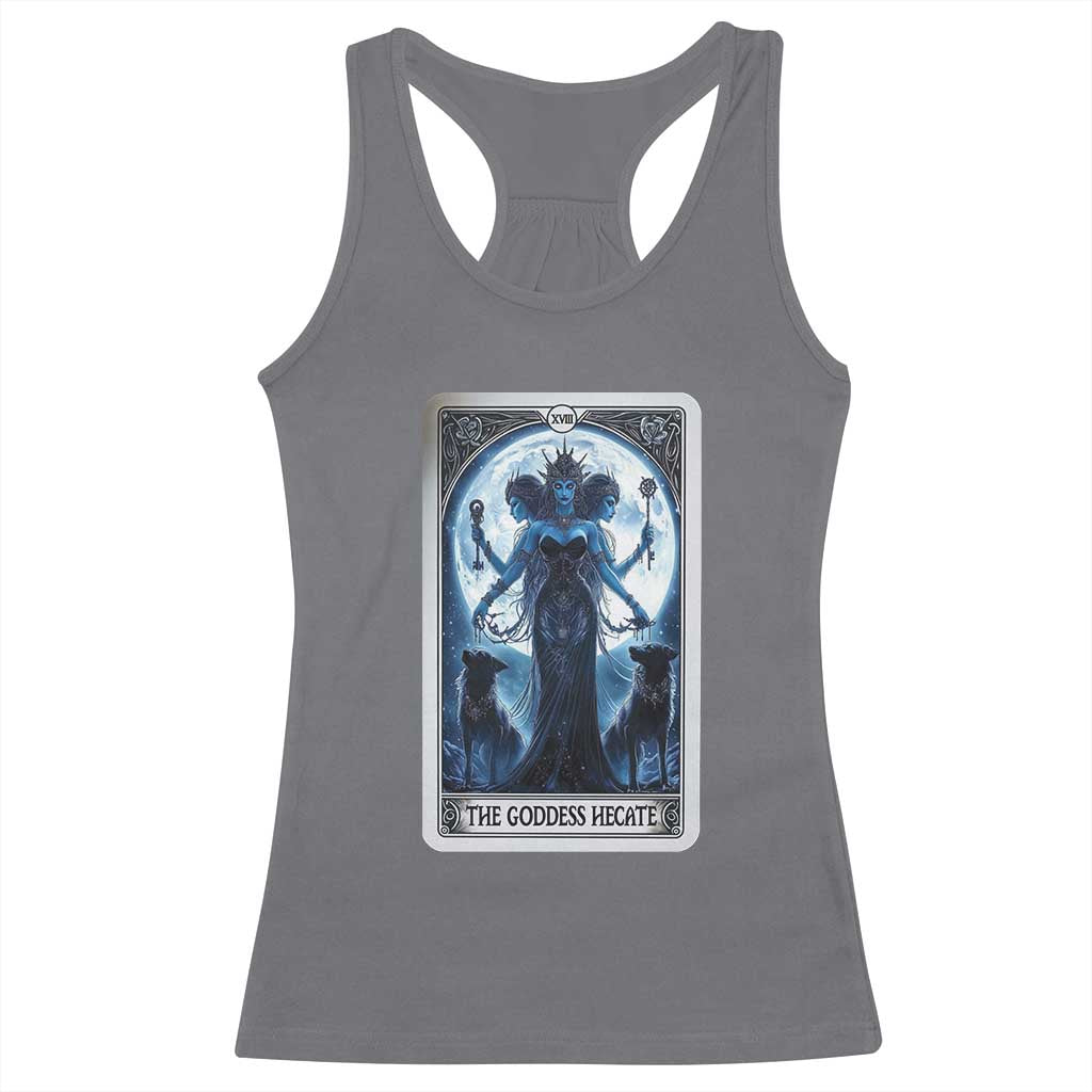 Greek Mythology Hecate Triple Goddess Racerback Tank Top Moon Pagan Gothic Witch TS09 Charcoal Print Your Wear