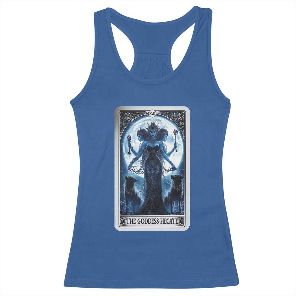 Greek Mythology Hecate Triple Goddess Racerback Tank Top Moon Pagan Gothic Witch TS09 Royal Blue Print Your Wear