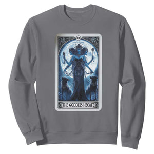 Greek Mythology Hecate Triple Goddess Sweatshirt Moon Pagan Gothic Witch TS09 Charcoal Print Your Wear