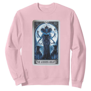 Greek Mythology Hecate Triple Goddess Sweatshirt Moon Pagan Gothic Witch TS09 Light Pink Print Your Wear