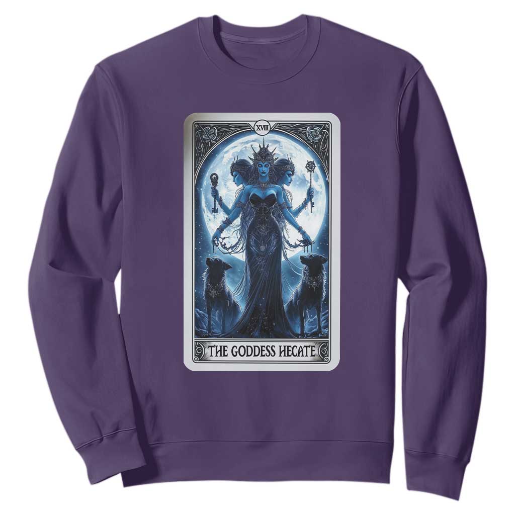 Greek Mythology Hecate Triple Goddess Sweatshirt Moon Pagan Gothic Witch TS09 Purple Print Your Wear