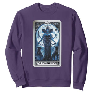 Greek Mythology Hecate Triple Goddess Sweatshirt Moon Pagan Gothic Witch TS09 Purple Print Your Wear