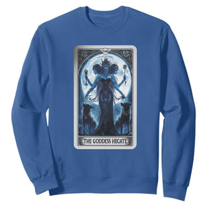 Greek Mythology Hecate Triple Goddess Sweatshirt Moon Pagan Gothic Witch TS09 Royal Blue Print Your Wear