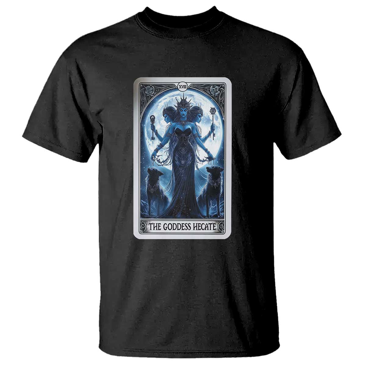 Greek Mythology Hecate Triple Goddess T Shirt Moon Pagan Gothic Witch TS09 Black Print Your Wear