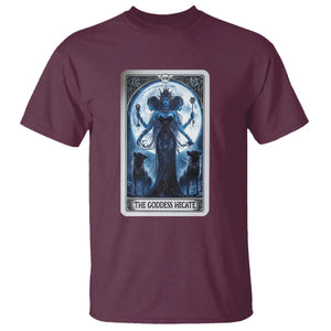Greek Mythology Hecate Triple Goddess T Shirt Moon Pagan Gothic Witch TS09 Maroon Print Your Wear
